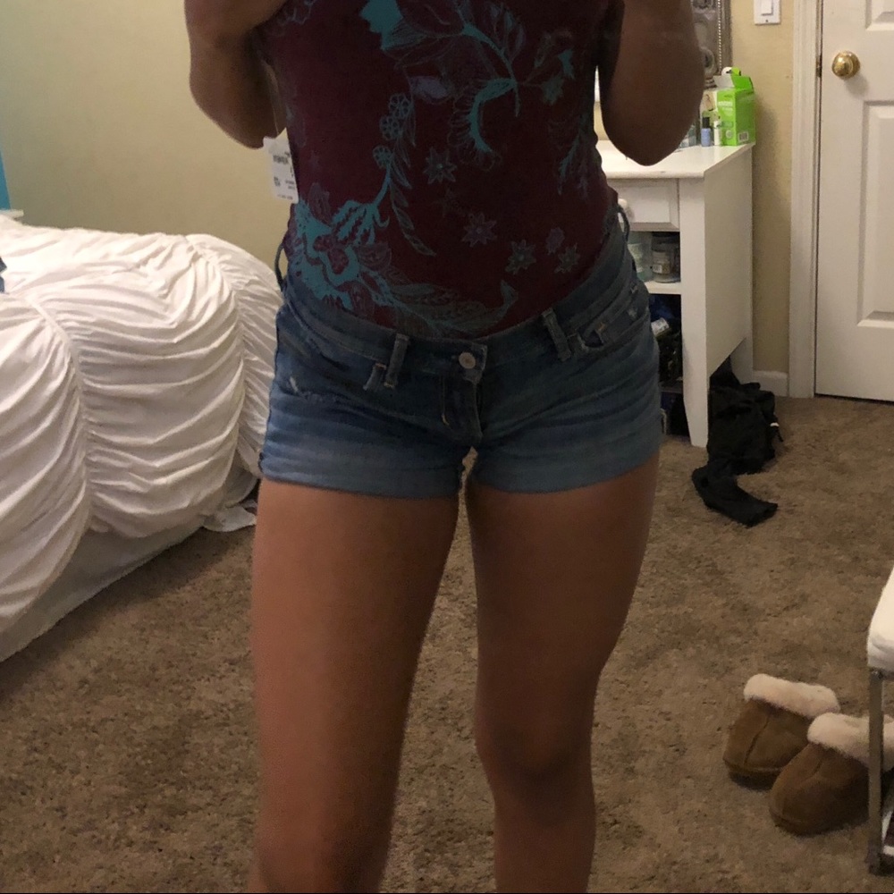 abercrombie denim jean shorts